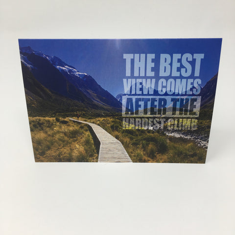 Inspirational Scenic Card - The Best View Comes