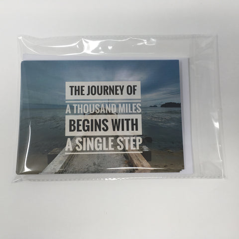 Inspirational Scenic Card - The Journey of a Thousand Miles - Pack of 6